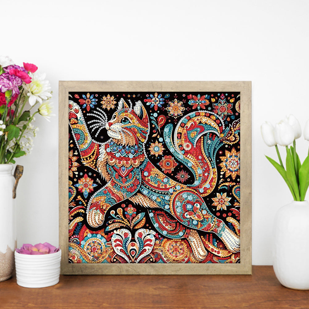 Cat - Special Shaped Drill Diamond Painting 30*30CM