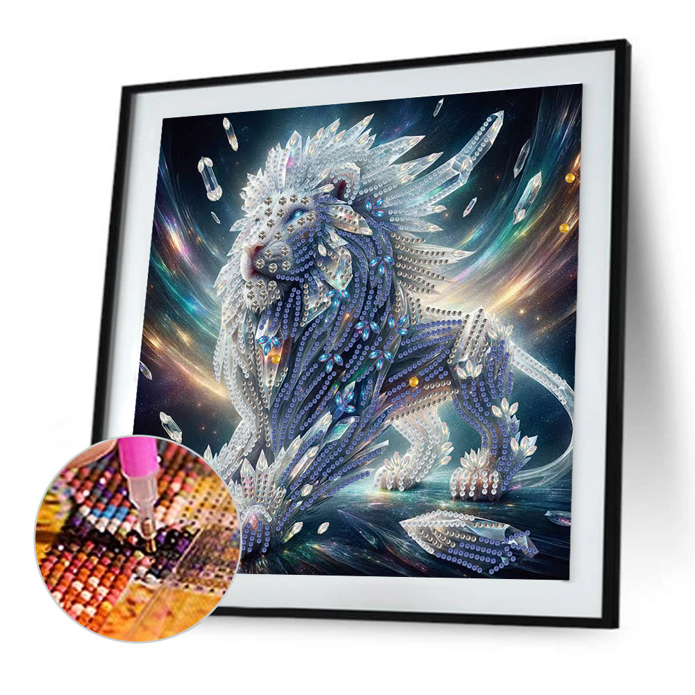 Lion - Special Shaped Drill Diamond Painting 30*30CM