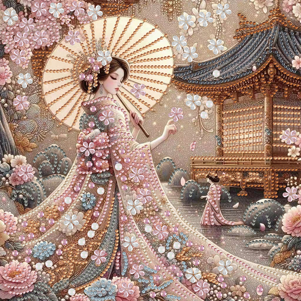 Japanese Girl - Special Shaped Drill Diamond Painting 30*30CM
