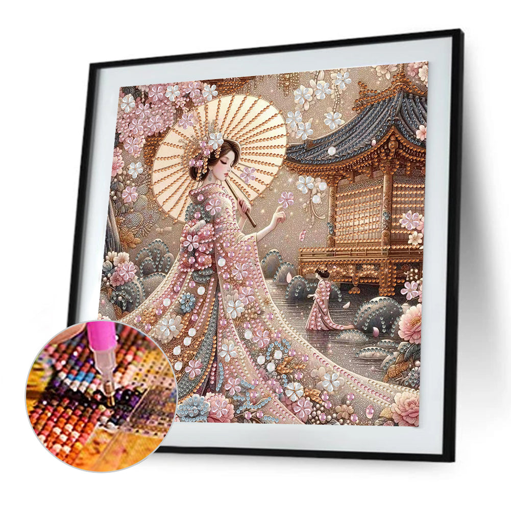 Japanese Girl - Special Shaped Drill Diamond Painting 30*30CM