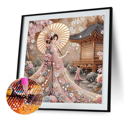 Japanese Girl - Special Shaped Drill Diamond Painting 30*30CM