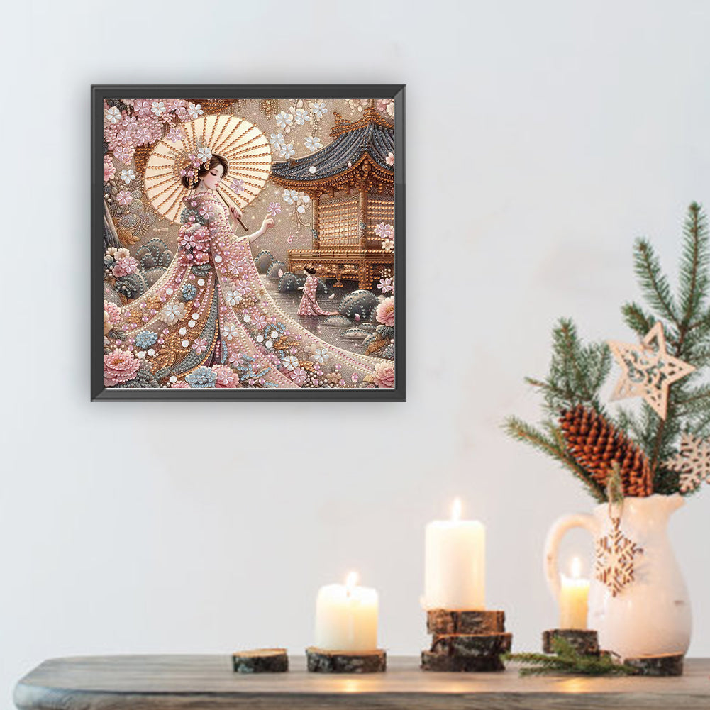 Japanese Girl - Special Shaped Drill Diamond Painting 30*30CM