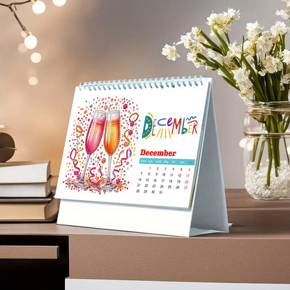 Diamond Painting Calendar DIY Calendar Desktop Ornament for Home Office Planning