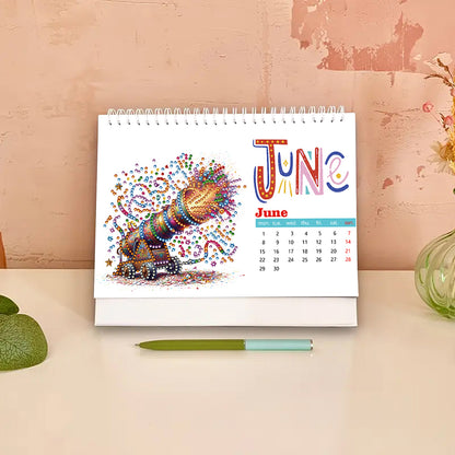 Diamond Painting Calendar DIY Calendar Desktop Ornament for Home Office Planning