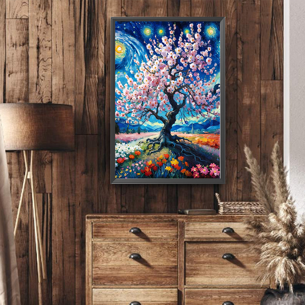 Dream Flower Tree - Full Round Drill Diamond Painting 40*60CM