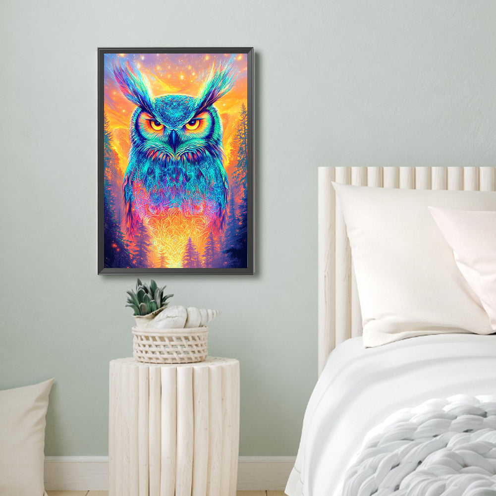 Dream Owl - Full Round Drill Diamond Painting 40*60CM