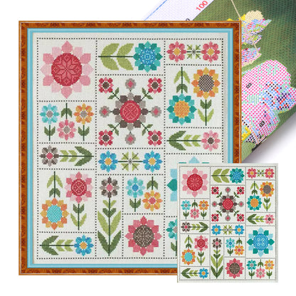 Puzzle May Garden - 14CT Stamped Cross Stitch 38*41CM(Xiaobai Brand)