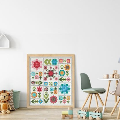 Puzzle May Garden - 14CT Stamped Cross Stitch 38*41CM(Xiaobai Brand)