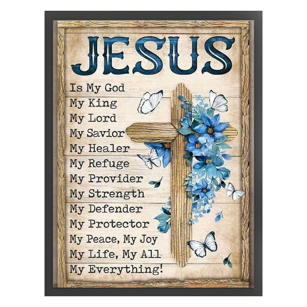 Prayer Cross - 11CT Stamped Cross Stitch 40*56CM