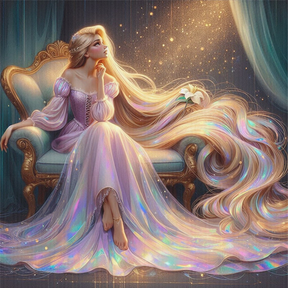 Princess - 14CT Stamped Cross Stitch 50*50CM