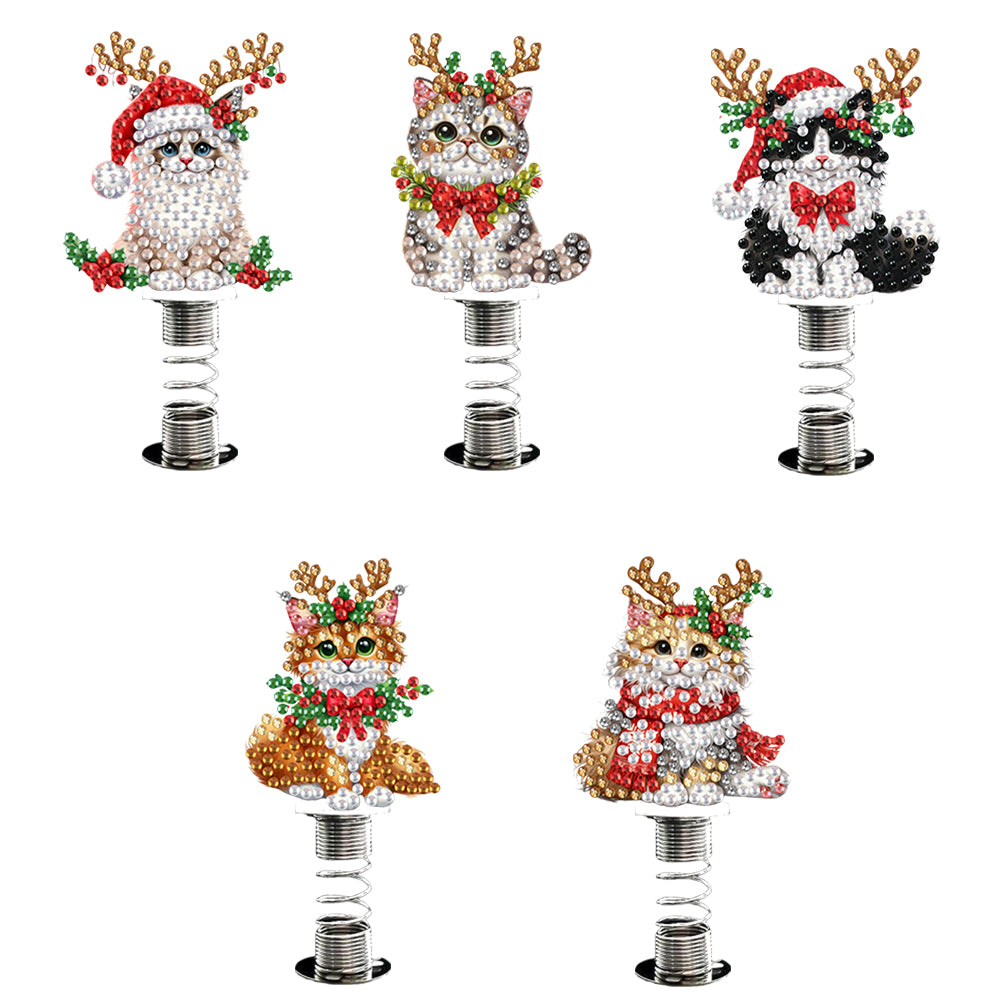 2D Flat Animal DIY Diamond Painting Shake Car Ornaments Desktop Diamond Art Kits