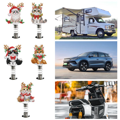 2D Flat Animal DIY Diamond Painting Shake Car Ornaments Desktop Diamond Art Kits