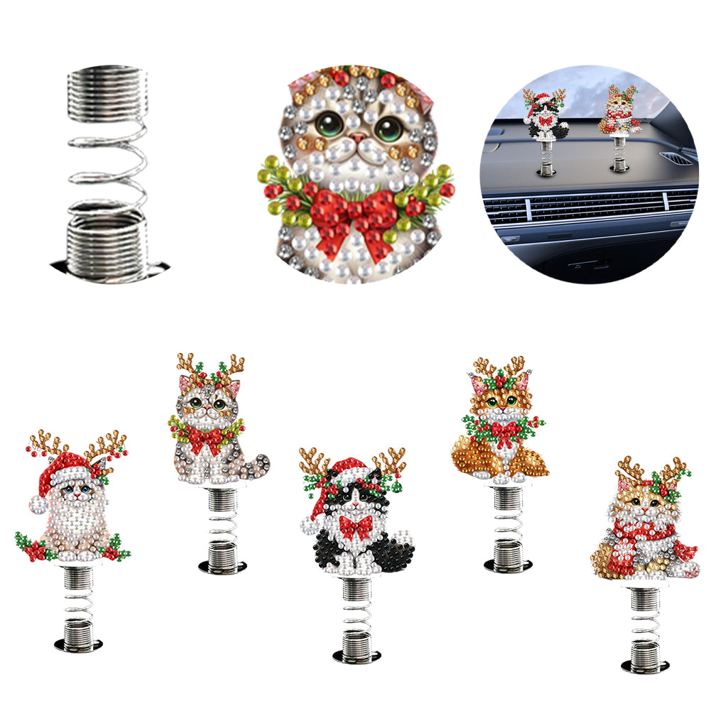 2D Flat Animal DIY Diamond Painting Shake Car Ornaments Desktop Diamond Art Kits