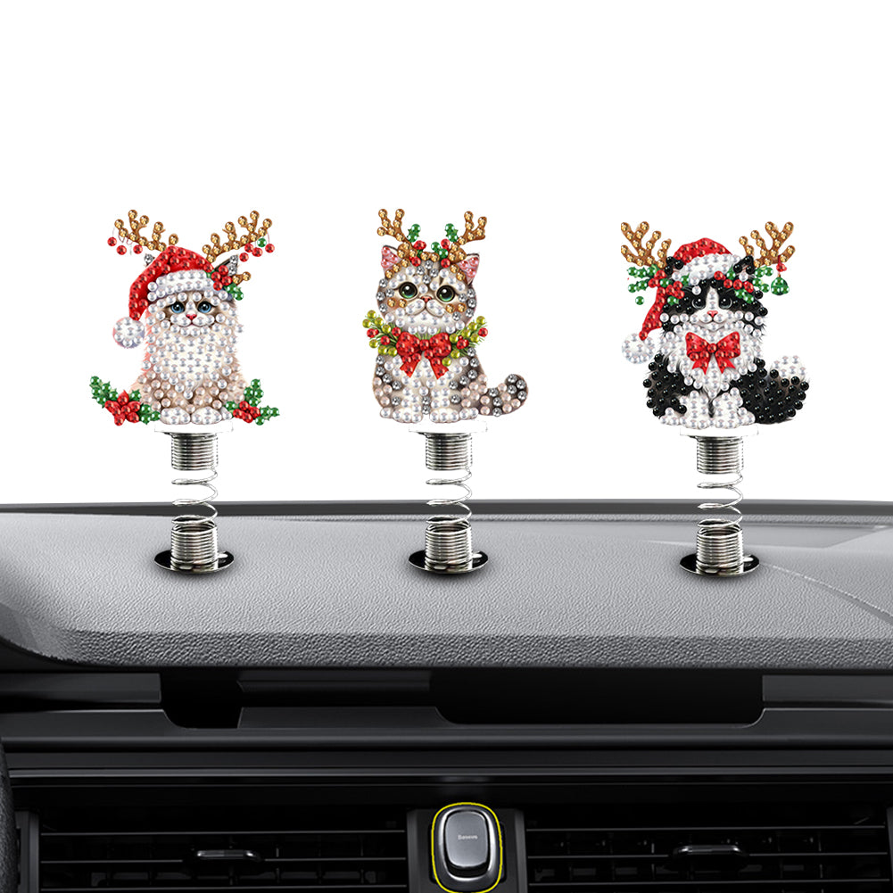 2D Flat Animal DIY Diamond Painting Shake Car Ornaments Desktop Diamond Art Kits