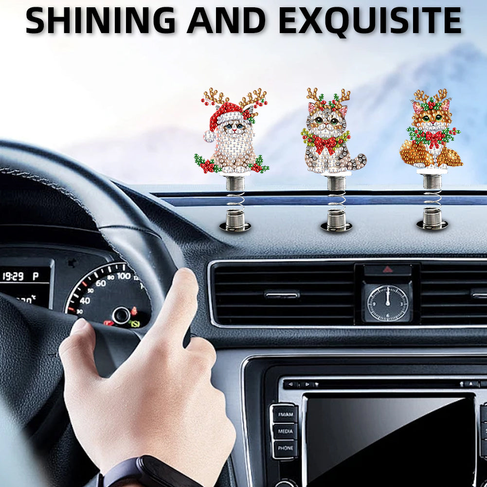 2D Flat Animal DIY Diamond Painting Shake Car Ornaments Desktop Diamond Art Kits