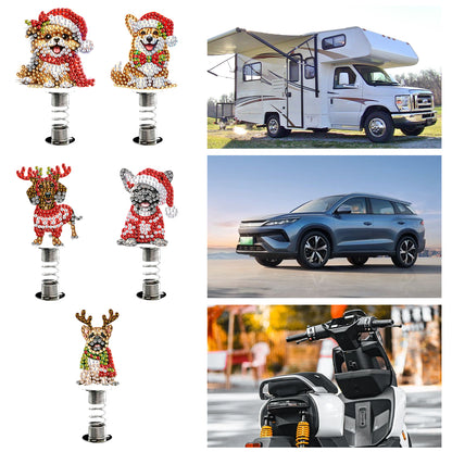 2D Flat Animal DIY Diamond Painting Shake Car Ornaments Desktop Diamond Art Kits