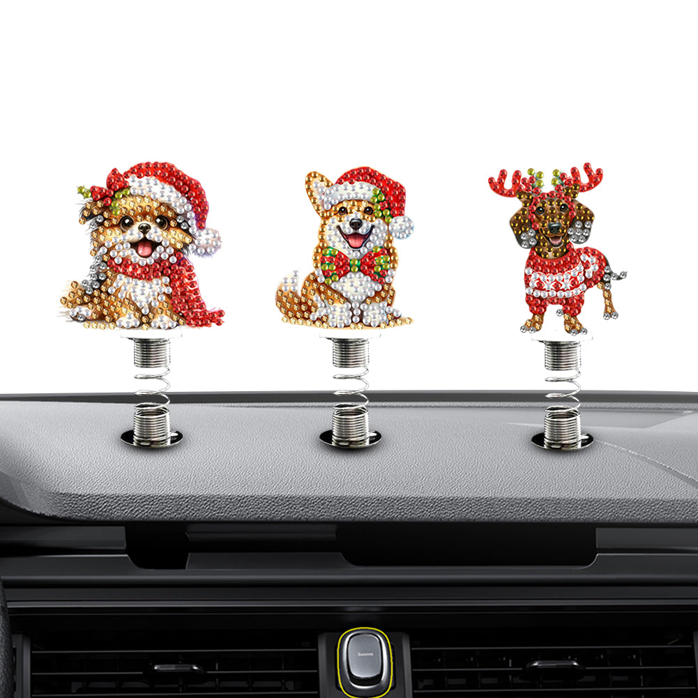2D Flat Animal DIY Diamond Painting Shake Car Ornaments Desktop Diamond Art Kits