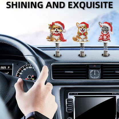 2D Flat Animal DIY Diamond Painting Shake Car Ornaments Desktop Diamond Art Kits