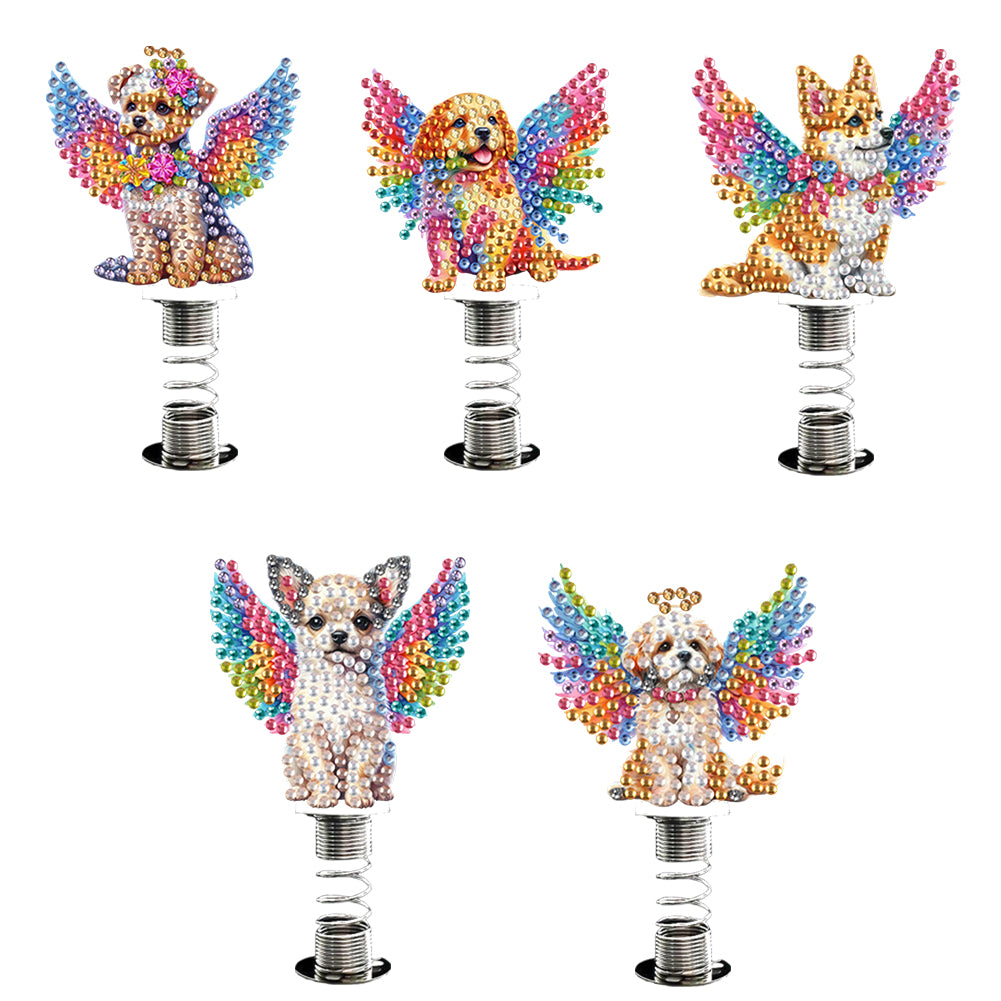 2D Flat Animal DIY Diamond Painting Shake Car Ornaments Desktop Diamond Art Kits