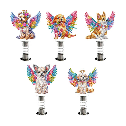 2D Flat Animal DIY Diamond Painting Shake Car Ornaments Desktop Diamond Art Kits
