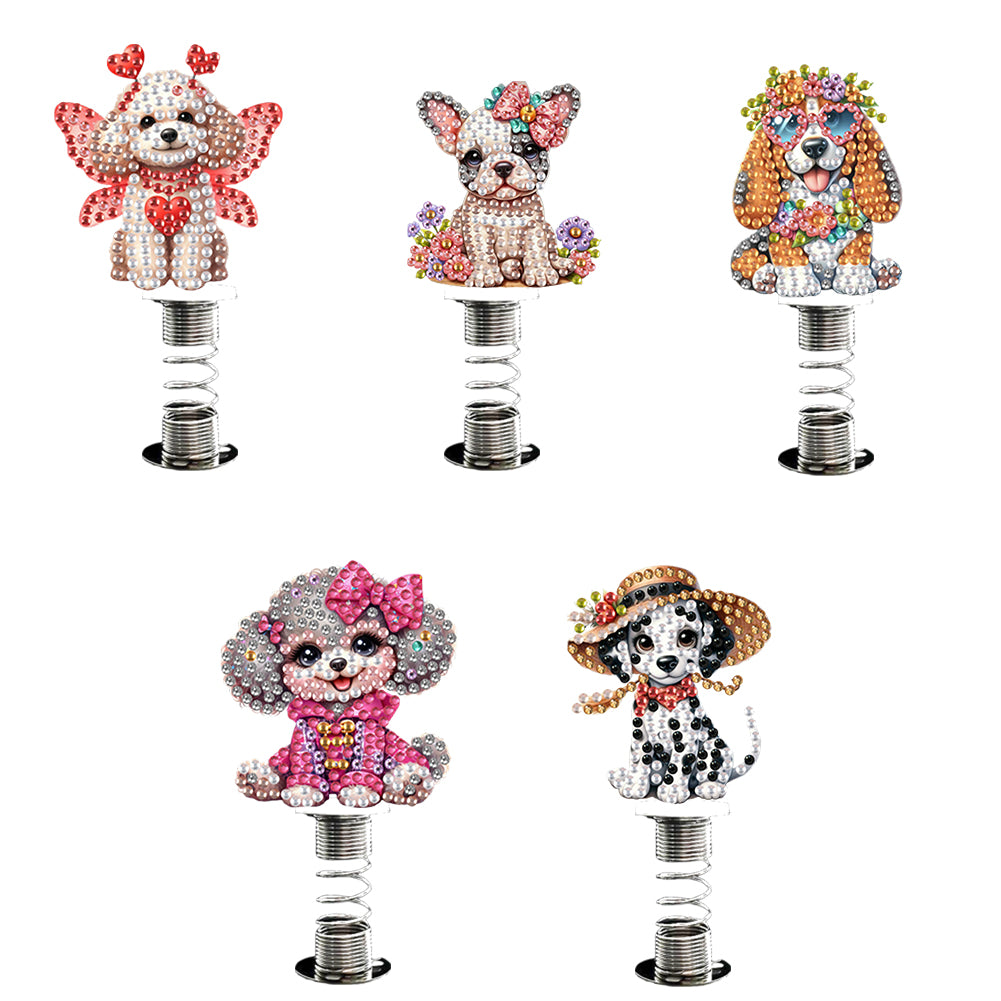 2D Flat Animal DIY Diamond Painting Shake Car Ornaments Desktop Diamond Art Kits