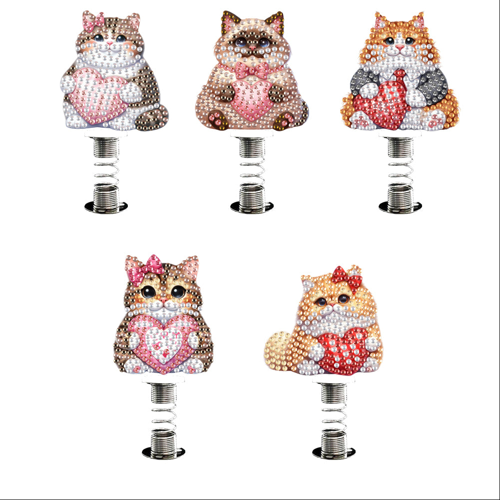 2D Flat Animal DIY Diamond Painting Shake Car Ornaments Desktop Diamond Art Kits