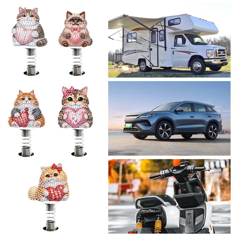 2D Flat Animal DIY Diamond Painting Shake Car Ornaments Desktop Diamond Art Kits