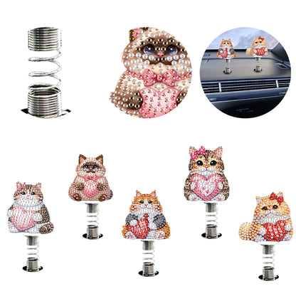 2D Flat Animal DIY Diamond Painting Shake Car Ornaments Desktop Diamond Art Kits