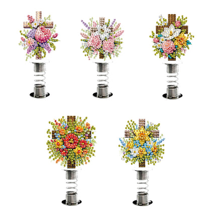 2D Flat Animal DIY Diamond Painting Shake Car Ornaments Desktop Diamond Art Kits
