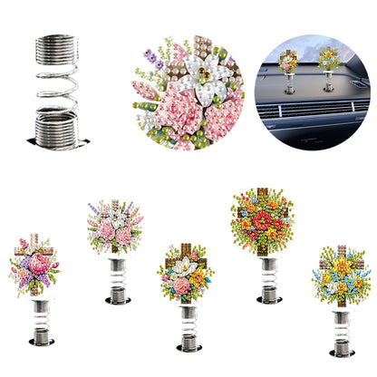 2D Flat Animal DIY Diamond Painting Shake Car Ornaments Desktop Diamond Art Kits