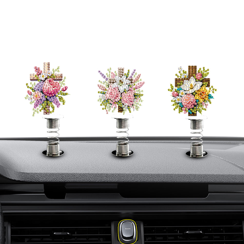 2D Flat Animal DIY Diamond Painting Shake Car Ornaments Desktop Diamond Art Kits