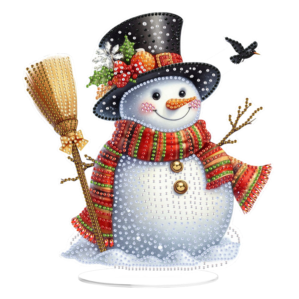 2D Flat Christmas DIY Diamond Painting Desktop Ornaments Kit for Adults Beginner