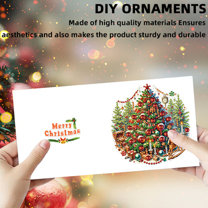 6PCS DIY Rhinestone Diamond Art Mosaic Postcards for Festivals and Celebrations