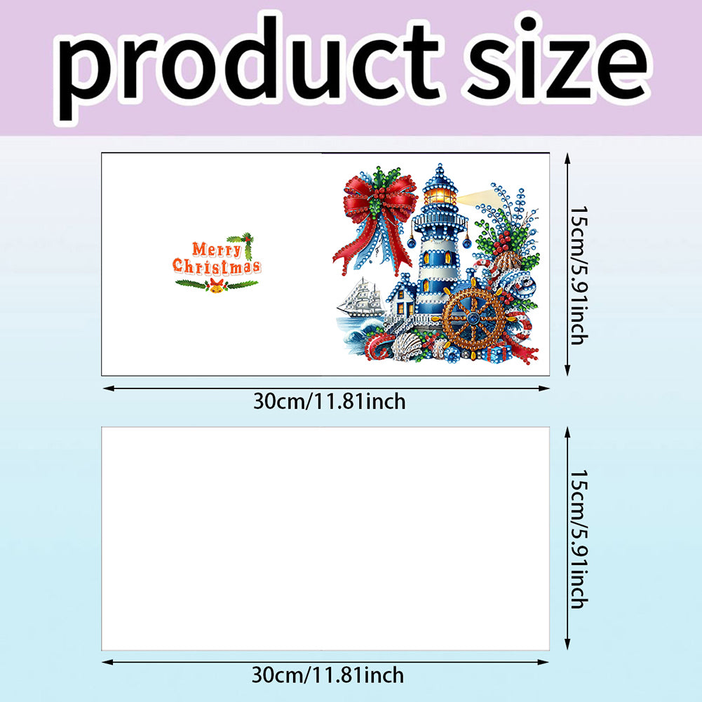 6PCS DIY Rhinestone Diamond Art Mosaic Postcards for Festivals and Celebrations