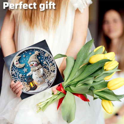 6PCS DIY Rhinestone Diamond Art Mosaic Postcards for Festivals and Celebrations