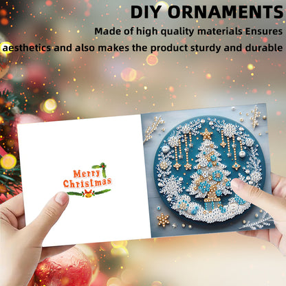 6PCS DIY Rhinestone Diamond Art Mosaic Postcards for Festivals and Celebrations