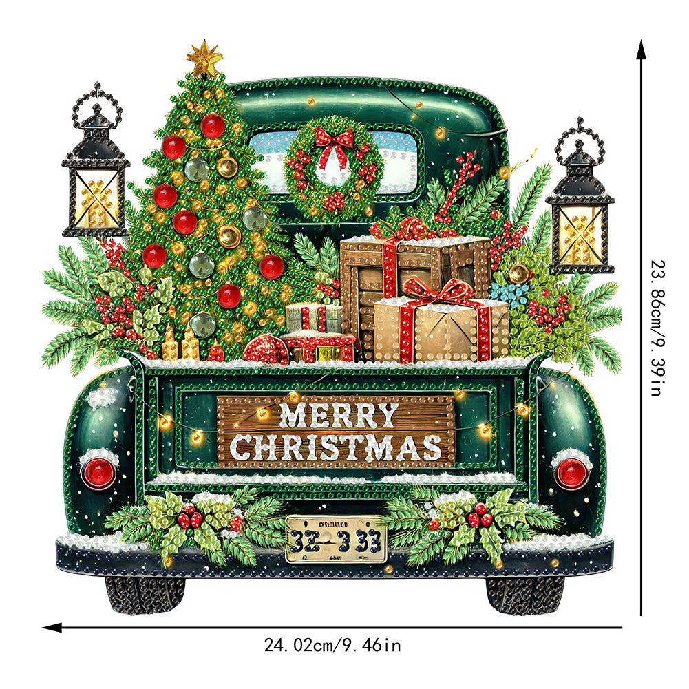 Christmas Theme 2D Flat DIY Hanging Diamond Art Kits Home Wall Decoration Crafts