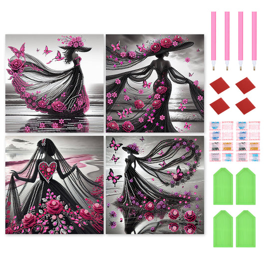 Elegant Lady - Special Shaped Drill Diamond Painting 30*30CM