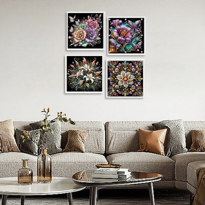Flowers - Special Shaped Drill Diamond Painting 30*30CM