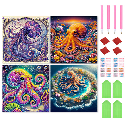 Octopus - Special Shaped Drill Diamond Painting 30*30CM