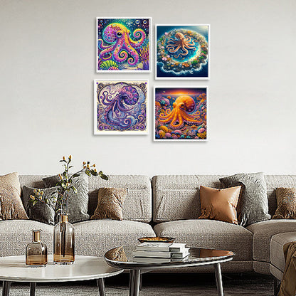 Octopus - Special Shaped Drill Diamond Painting 30*30CM