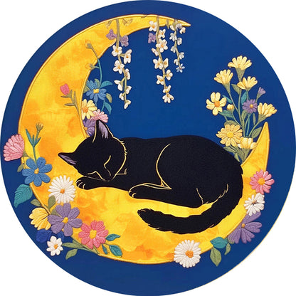 Sleeping Cat - 11CT Stamped Cross Stitch 24*24CM(Mona Lisa Brand)