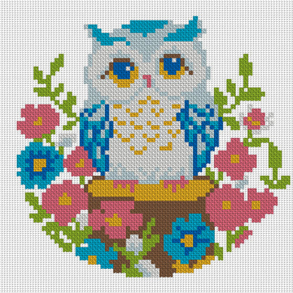 Cute Owl - 11CT Stamped Cross Stitch 24*24CM(Mona Lisa Brand)