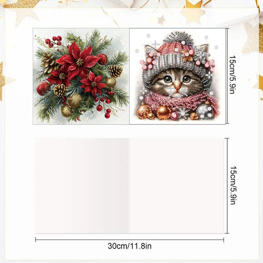 6PCS DIY Animal Pattern Diamond Art Greeting Cards Congratulations Cards & Gifts