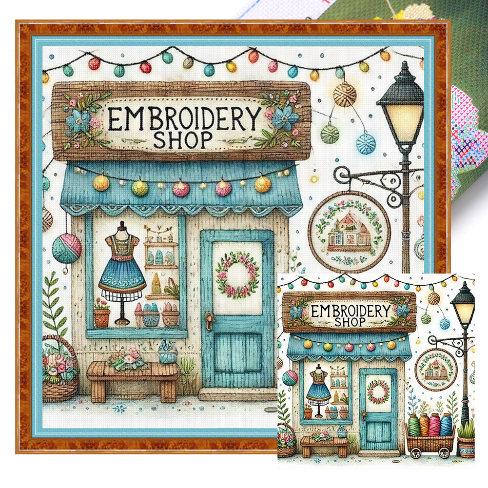 Sewing Hut - 14CT Stamped Cross Stitch 40*40CM