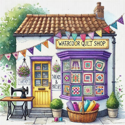 Sewing Hut - 14CT Stamped Cross Stitch 40*40CM