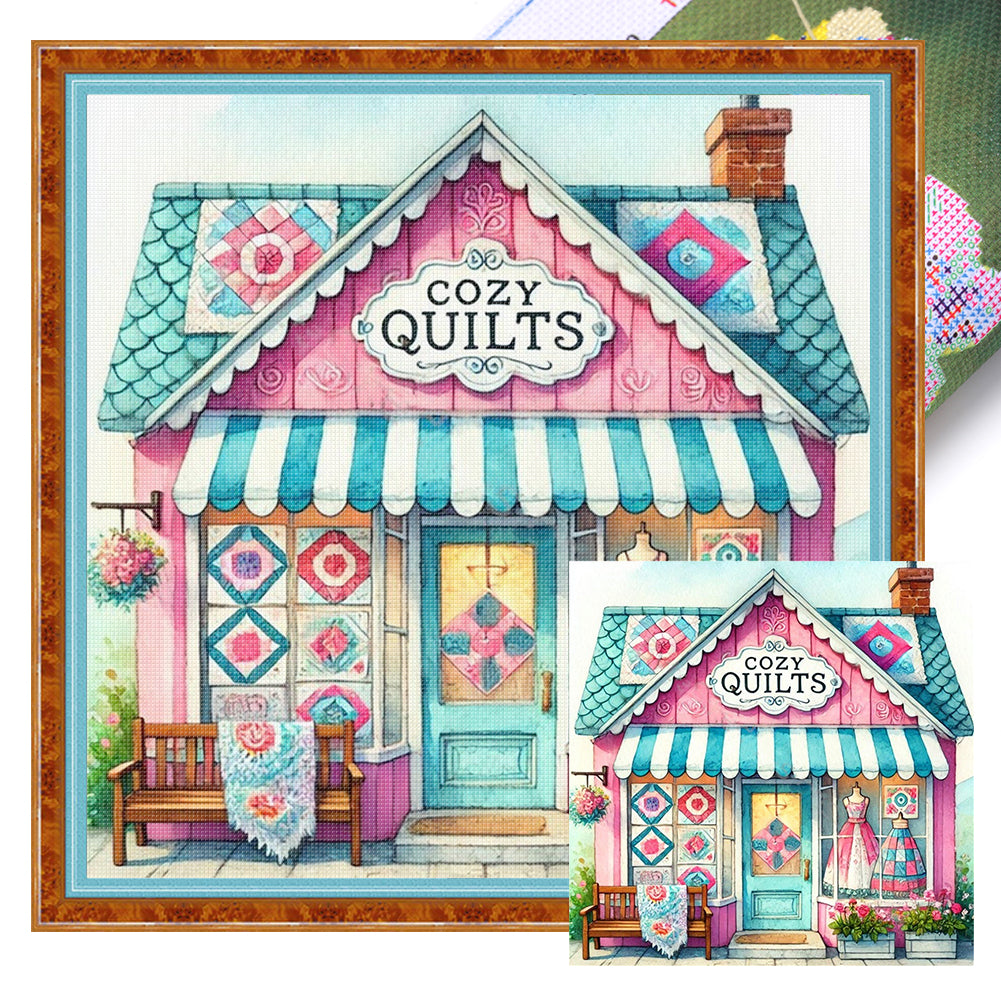 Sewing Hut - 14CT Stamped Cross Stitch 40*40CM