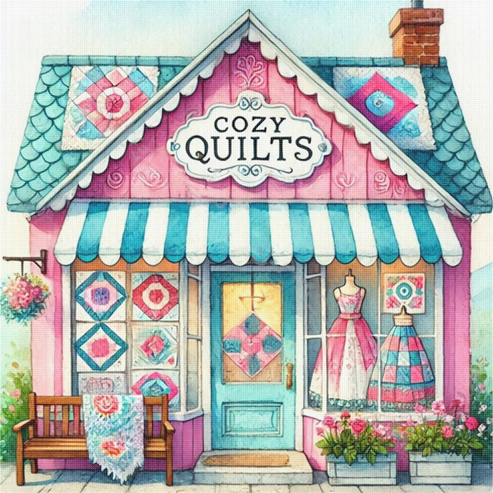 Sewing Hut - 14CT Stamped Cross Stitch 40*40CM