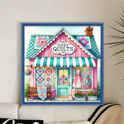 Sewing Hut - 14CT Stamped Cross Stitch 40*40CM