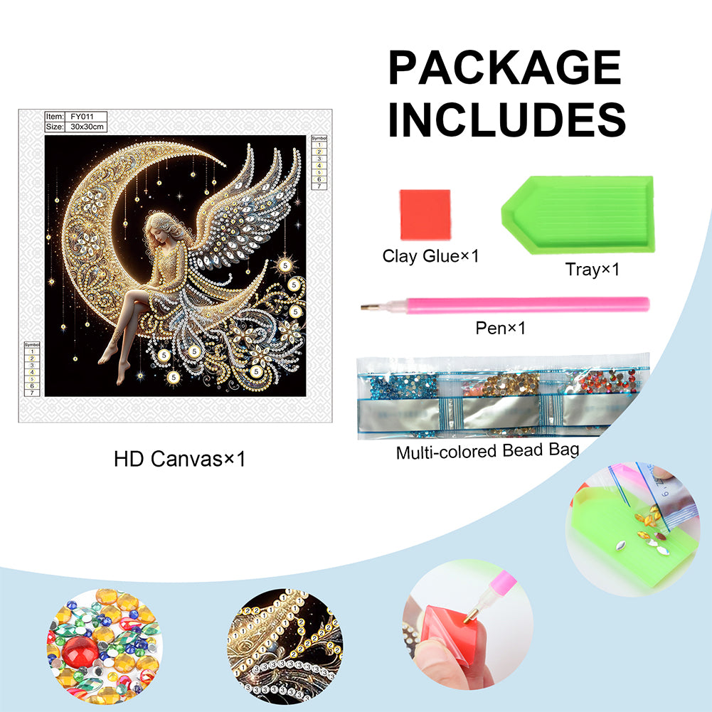 Angel Fairy - Special Shaped Drill Diamond Painting 30*30CM